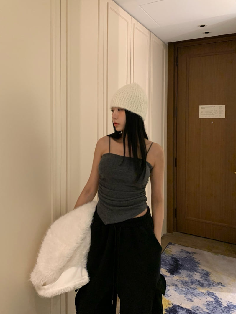 Badcalm - Korean Women Fashion - #momslook - Wool Shirring Tank - 4
