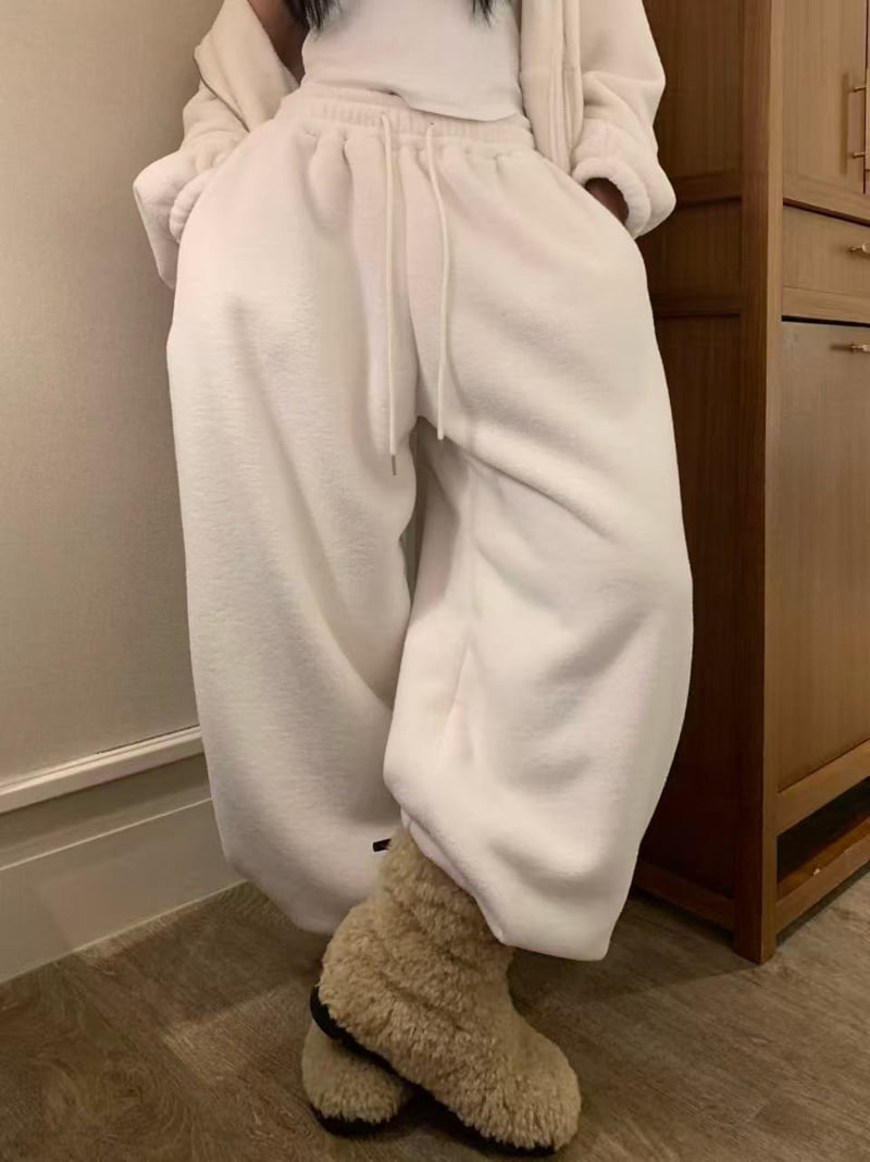 Badcalm - Korean Women Fashion - #womensfashion - Fluffy Cloud Hoodie Zip-Up - 12