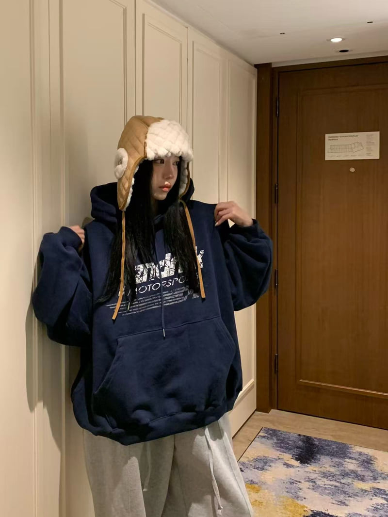 Badcalm - Korean Women Fashion - #womensfashion - Hendrick Double Fleece Hoodie Tee - 9