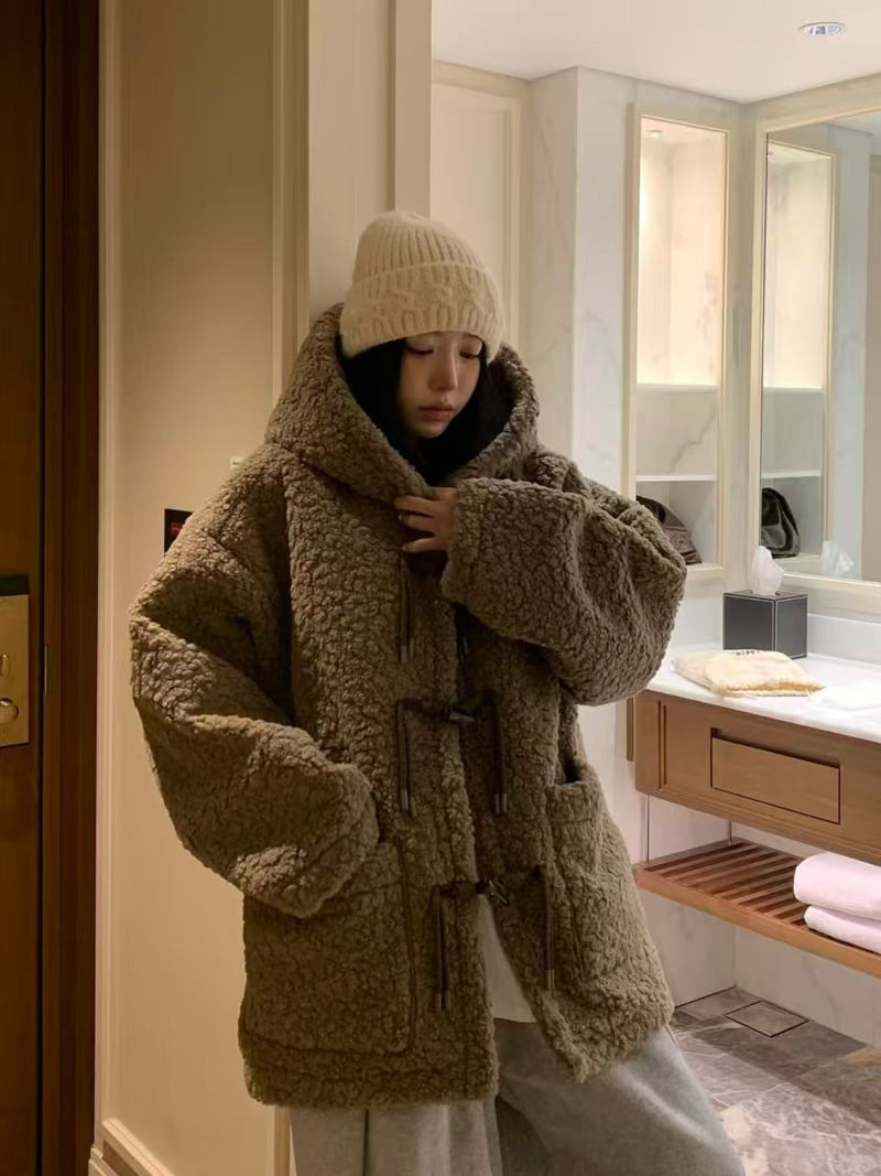 Badcalm - Korean Women Fashion - #womensfashion - Teddy Hood Mustang