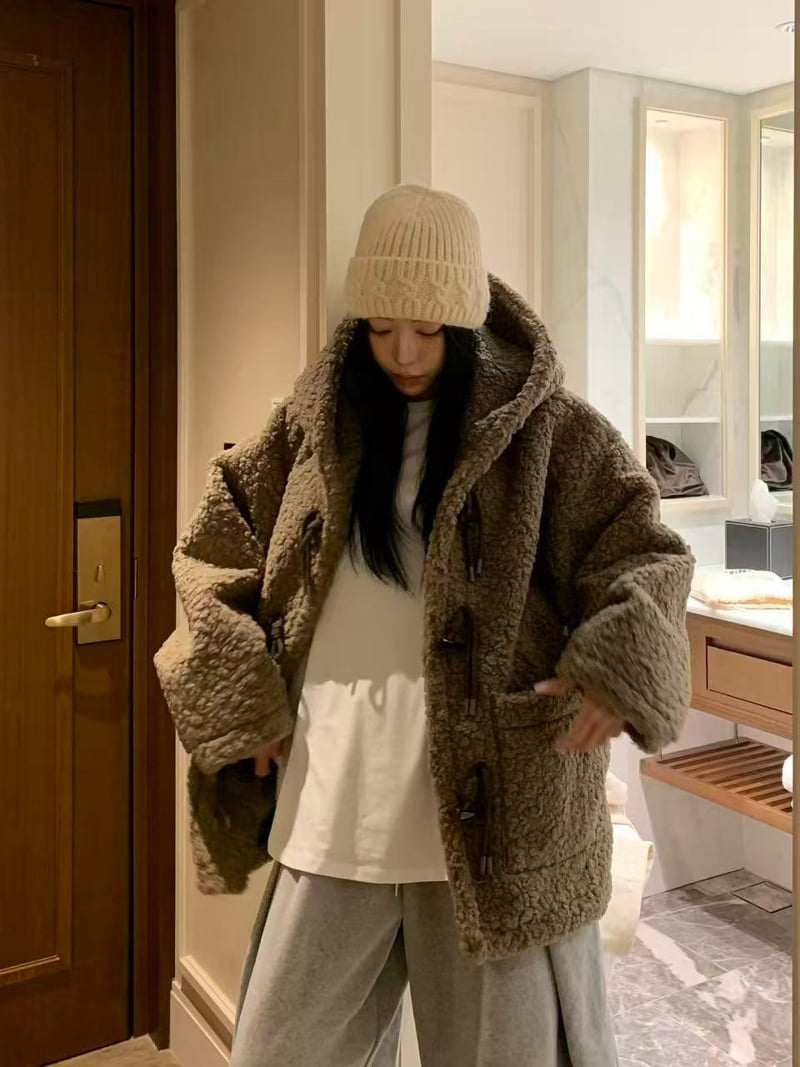 Badcalm - Korean Women Fashion - #womensfashion - Teddy Hood Mustang - 5