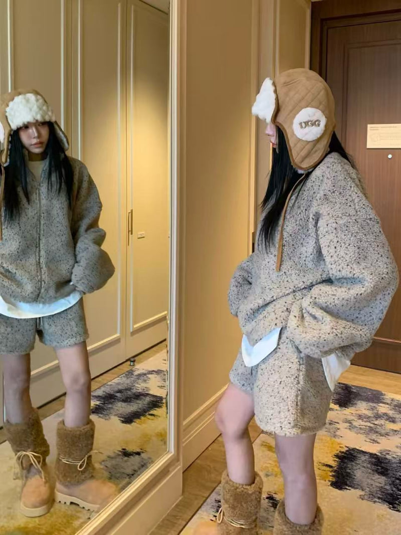 Badcalm - Korean Women Fashion - #womensfashion - Pippi Fleece Set - 10