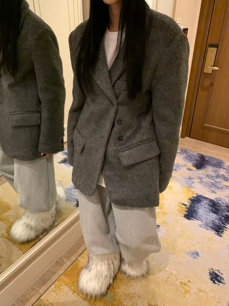 Badcalm - Korean Women Fashion - #womensfashion - Mohair Two Way Jacket - 2