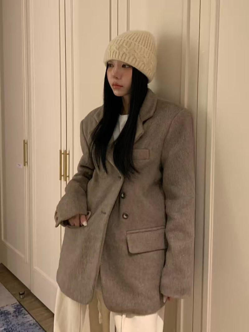 Badcalm - Korean Women Fashion - #womensfashion - Mohair Two Way Jacket - 8