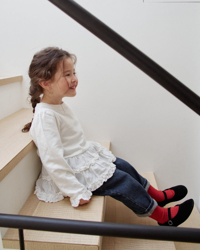 Banana J - Korean Baby Fashion - #babyboutique - Bebe Ruffle Frill Tee - 12