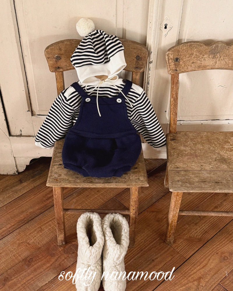 Banana J - Korean Baby Fashion - #babyclothing - Bebe Marine Pom Pom Bonnet - 11