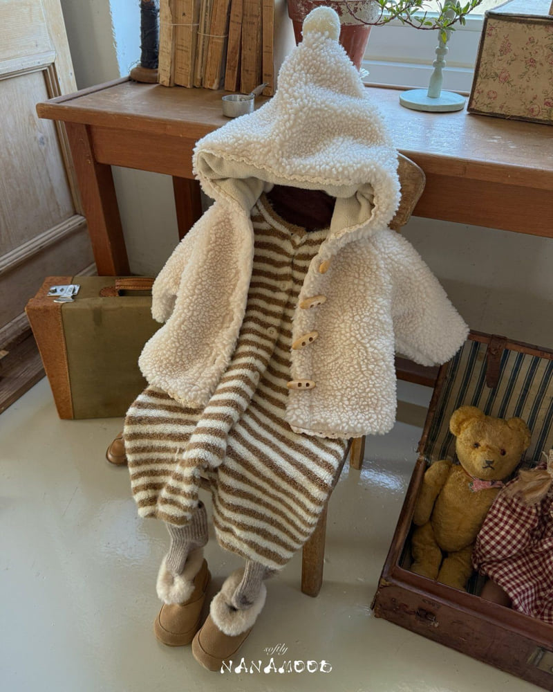 Banana J - Korean Baby Fashion - #babyfashion - Bebe Fluffy Spoon Coveralls - 9