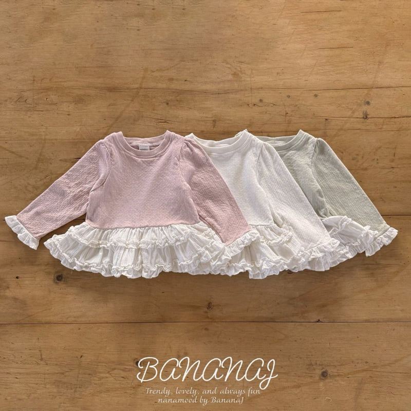 Banana J - Korean Baby Fashion - #babyfever - Bebe Ruffle Frill Tee - 2