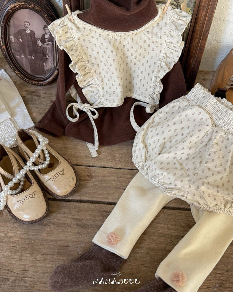 Banana J - Korean Baby Fashion - #babygirlfashion - Bebe Flory Frill Set - 5