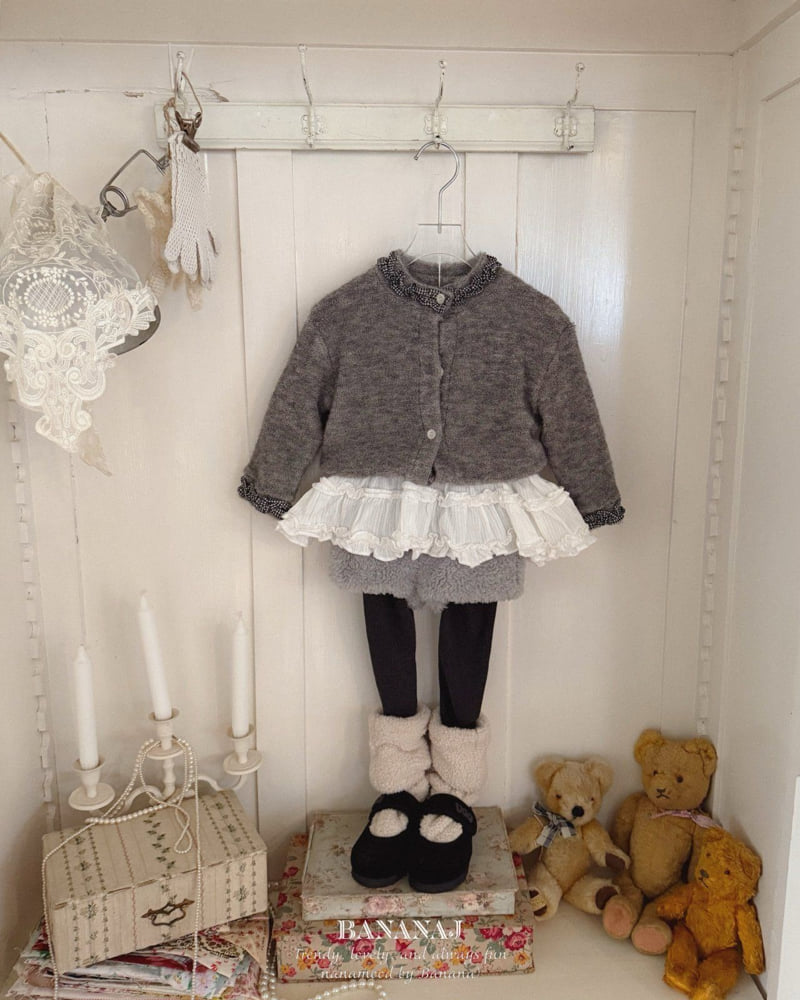Banana J - Korean Baby Fashion - #babygirlfashion - Bebe Ruffle Frill Tee - 4