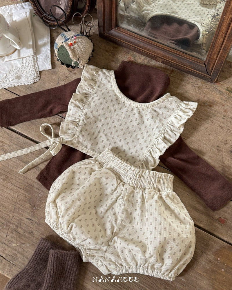 Banana J - Korean Baby Fashion - #babylifestyle - Bebe Flory Frill Set - 6