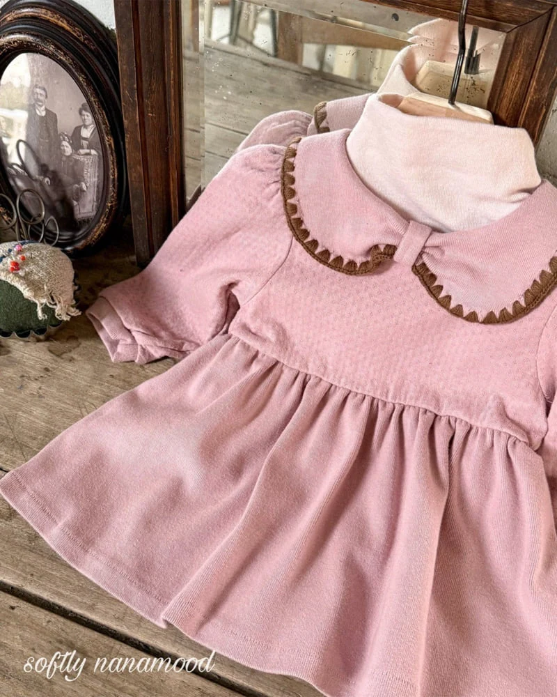 Banana J - Korean Baby Fashion - #babylifestyle - Bebe Rosie Ribbon One-piece - 4