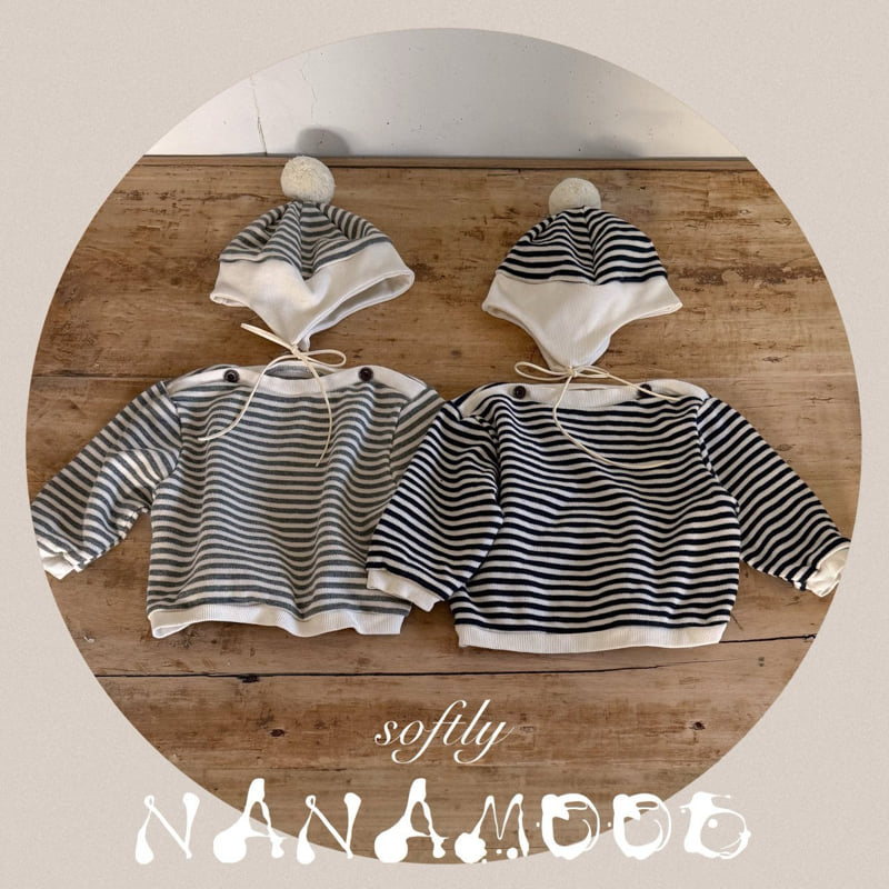 Banana J - Korean Baby Fashion - #babyootd - Bebe Marine Pom Pom Bonnet - 2