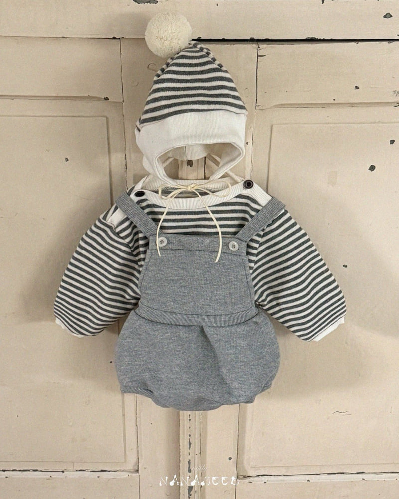 Banana J - Korean Baby Fashion - #babyootd - Bebe Cozy Suspender Suit - 9
