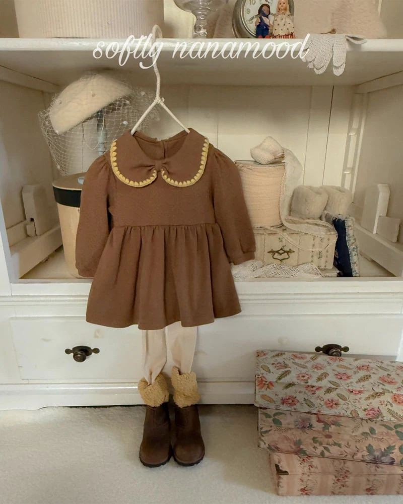 Banana J - Korean Baby Fashion - #onlinebabyboutique - Bebe Rosie Ribbon One-piece - 9