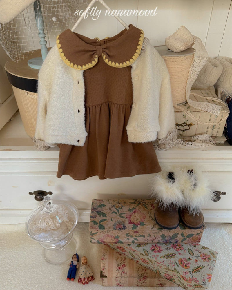 Banana J - Korean Baby Fashion - #onlinebabyshop - Bebe Rosie Ribbon One-piece - 10