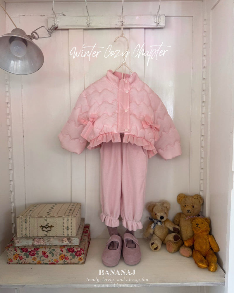 Banana J - Korean Children Fashion - #childofig - Ribbon Wave Padded Jacket - 3