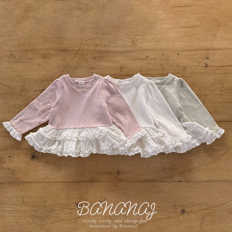 Banana J - Korean Children Fashion - #childrensboutique - Ruffle Frill Tee