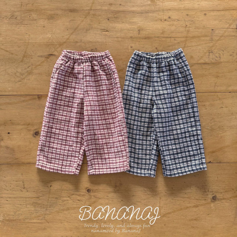 Banana J - Korean Children Fashion - #designkidswear - Cozy Check Pants
