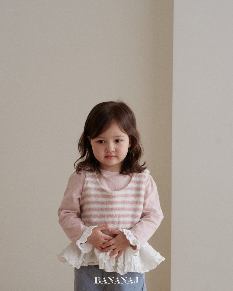 Banana J - Korean Children Fashion - #discoveringself - Fluffy Stripe Top - 11