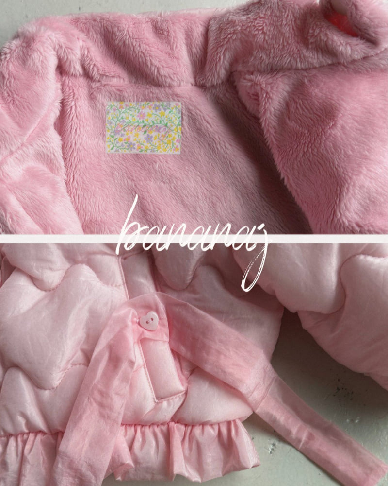 Banana J - Korean Children Fashion - #discoveringself - Ribbon Wave Padded Jacket - 6