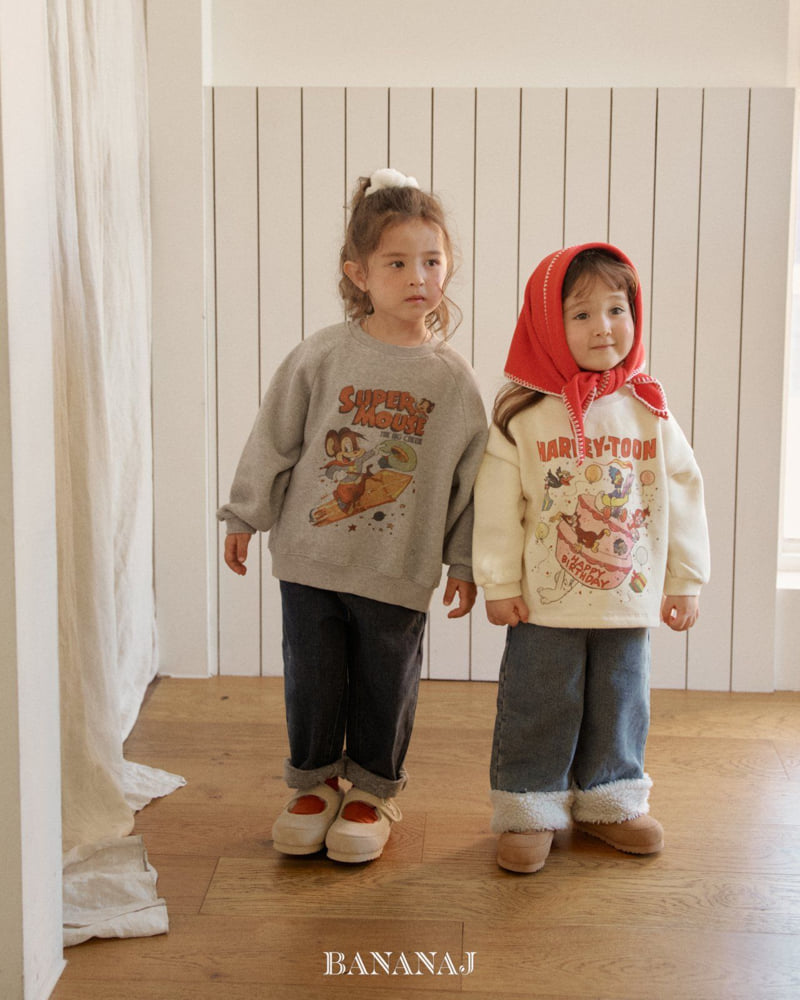 Banana J - Korean Children Fashion - #discoveringself - Happy Toon Long Sleeve Tee - 7