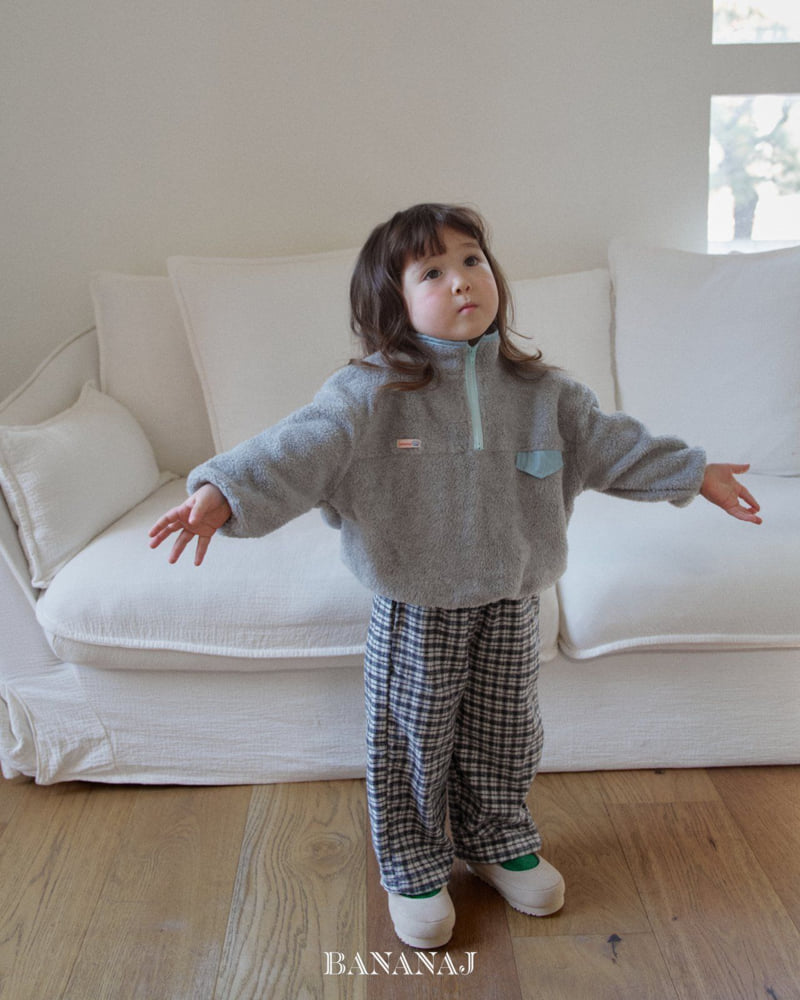 Banana J - Korean Children Fashion - #fashionkids - Cozy Check Pants - 4