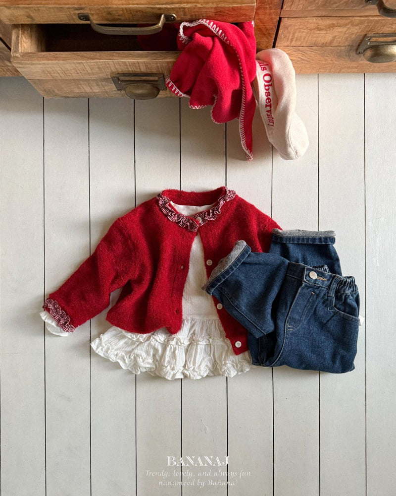 Banana J - Korean Children Fashion - #kidsshorts - Ruffle Frill Tee - 5