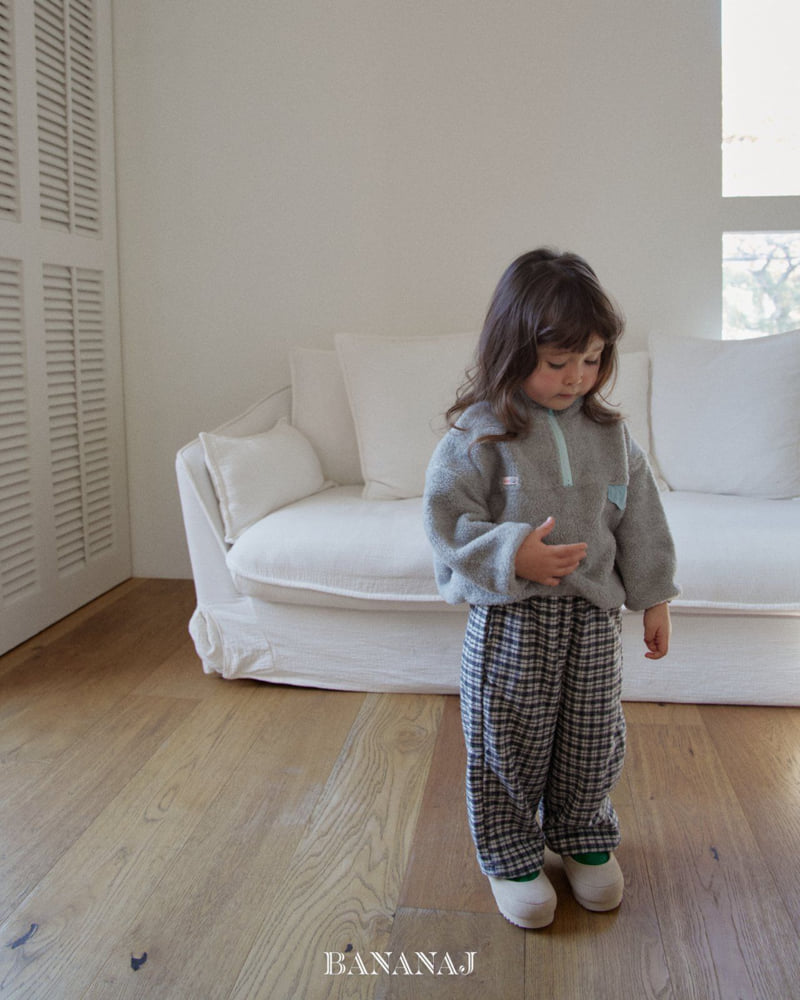 Banana J - Korean Children Fashion - #littlefashionista - Cozy Check Pants - 8