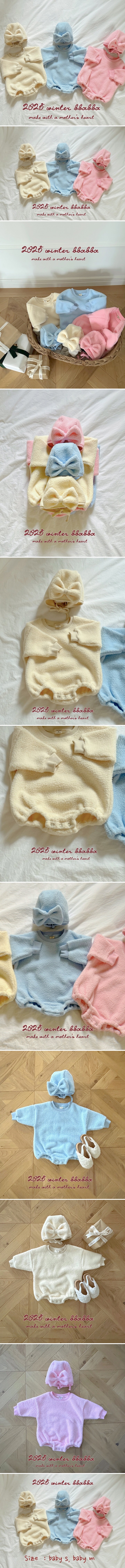 Bbabba - Korean Baby Fashion - #babylifestyle - Soft Ribbon Bonnet Set