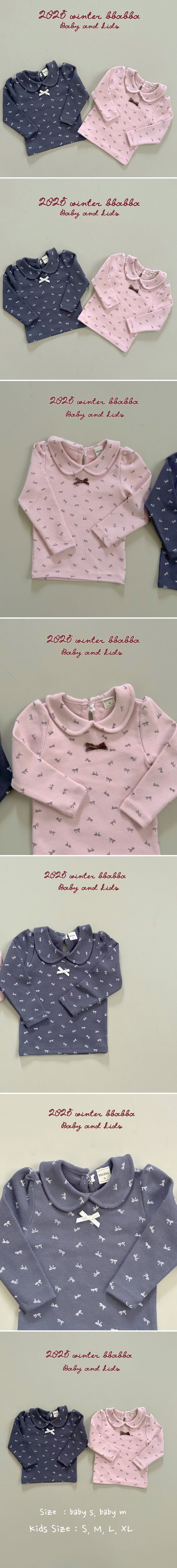 Bbabba - Korean Children Fashion - #kidzfashiontrend - Denny Ribbon Collar Tee