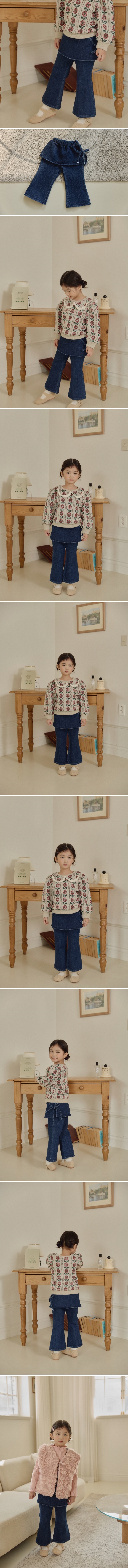 Bbb - Korean Children Fashion - #stylishchildhood - Wrap Denim Pants - 2