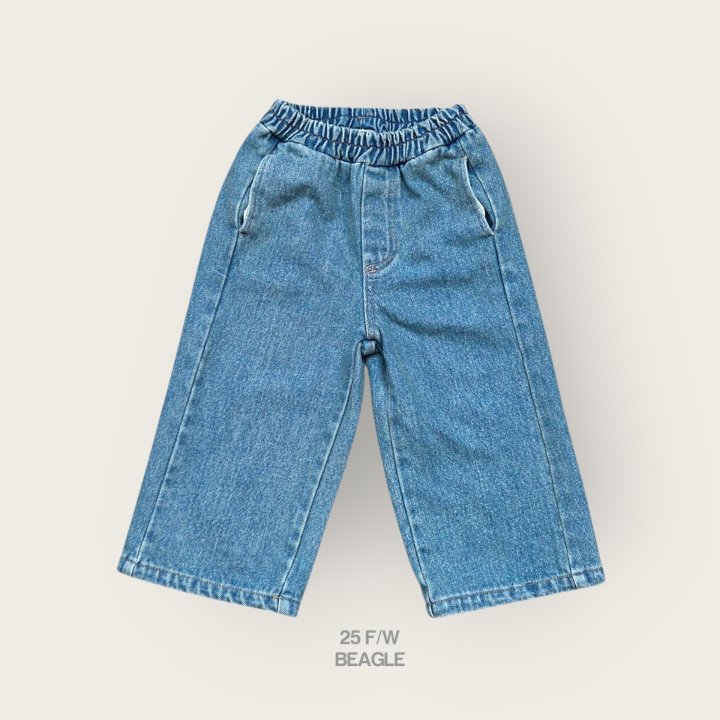 Beagle - Korean Children Fashion - #Kfashion4kids - Wide Denim Pants - 3