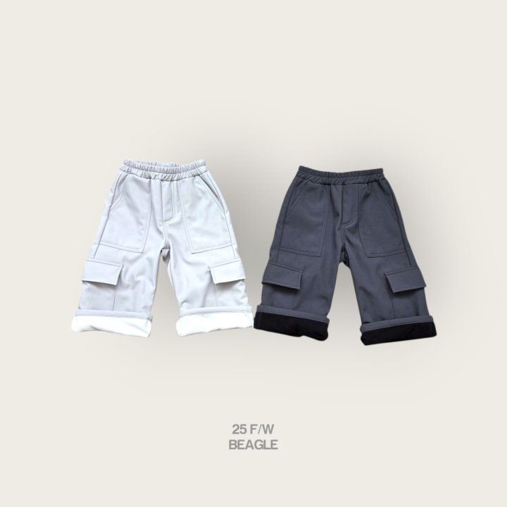 Beagle - Korean Children Fashion - #Kfashion4kids - Cargo Fleece Pants - 2