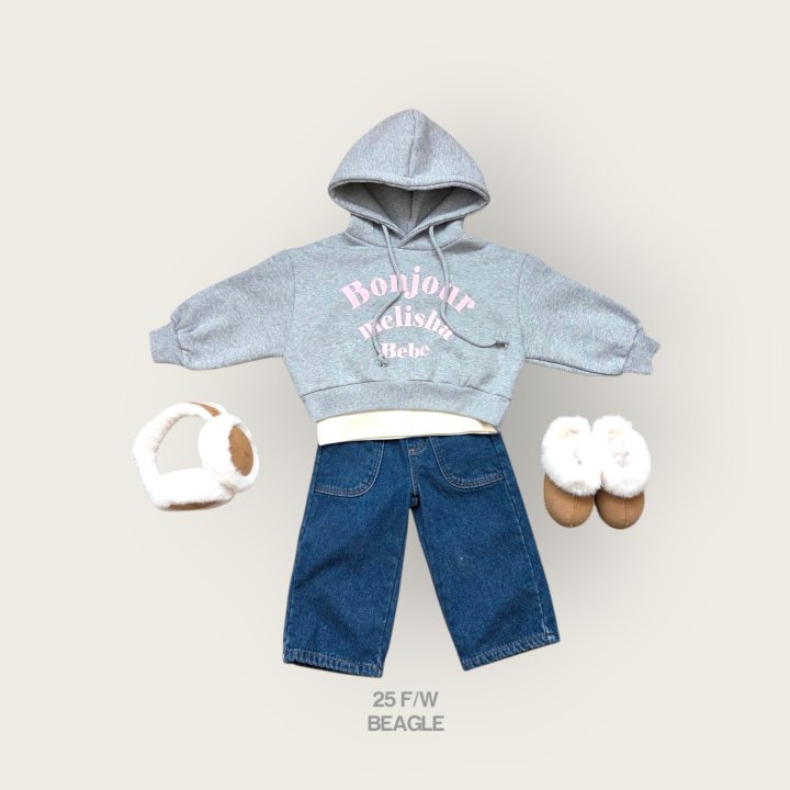 Beagle - Korean Children Fashion - #Kfashion4kids - Bonjour Crop Hoodie Sweatshirt - 9