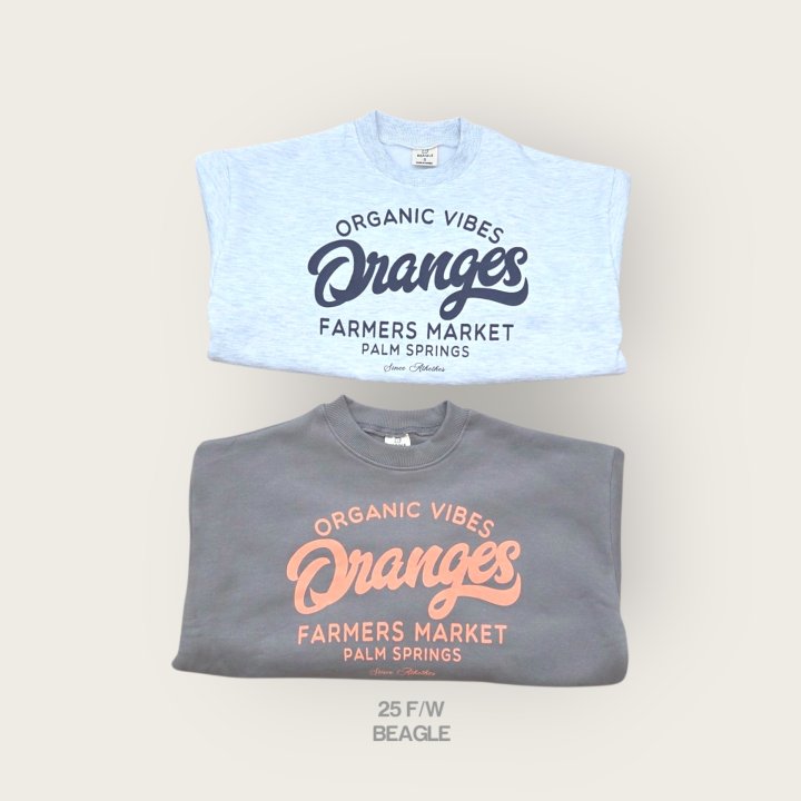 Beagle - Korean Children Fashion - #childofig - Orange Print Sweatshirt - 3