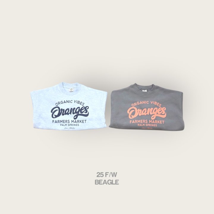 Beagle - Korean Children Fashion - #childofig - Orange Print Sweatshirt - 4