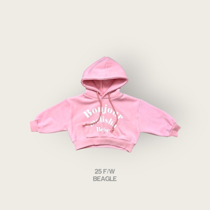 Beagle - Korean Children Fashion - #designkidswear - Bonjour Crop Hoodie Sweatshirt - 3