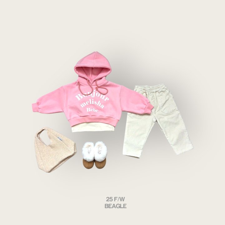 Beagle - Korean Children Fashion - #fashionkids - Bonjour Crop Hoodie Sweatshirt - 5