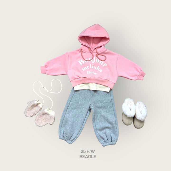 Beagle - Korean Children Fashion - #kidsshorts - Bonjour Crop Hoodie Sweatshirt - 6
