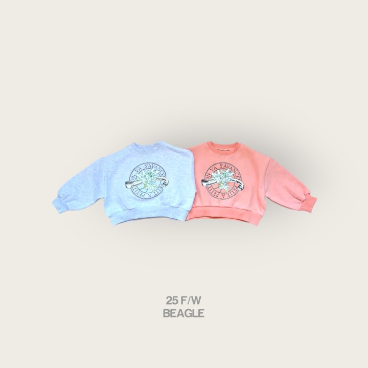 Beagle - Korean Children Fashion - #kidsshorts - Flower Crop Sweatshirt