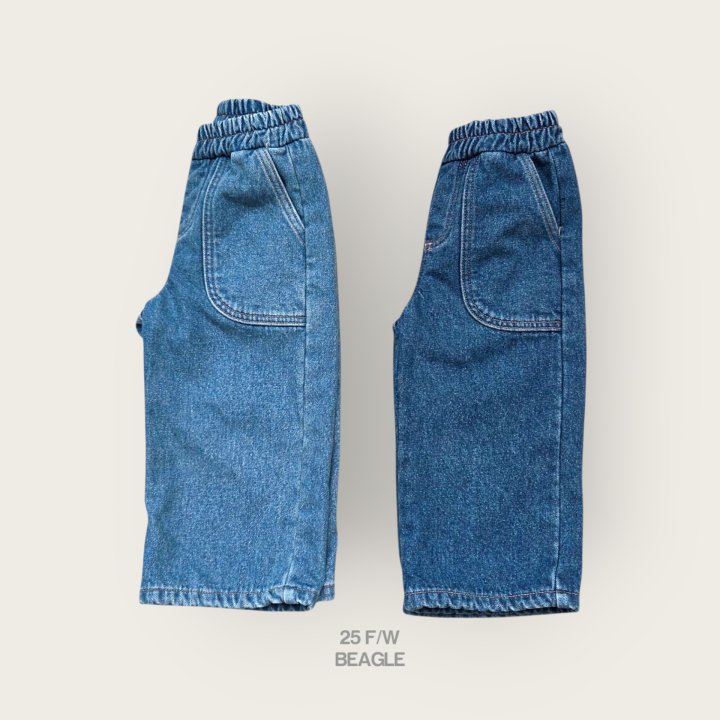 Beagle - Korean Children Fashion - #kidsstore - London Fleece Denim Pants - 2