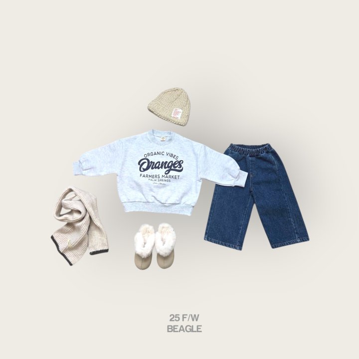 Beagle - Korean Children Fashion - #kidzfashiontrend - Orange Print Sweatshirt - 10