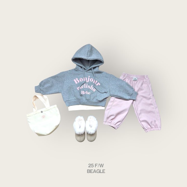 Beagle - Korean Children Fashion - #kidzfashiontrend - Bonjour Crop Hoodie Sweatshirt - 8