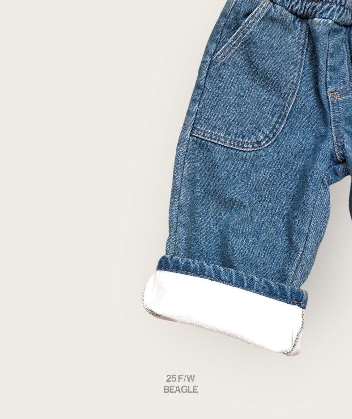Beagle - Korean Children Fashion - #minifashionista - London Fleece Denim Pants - 7