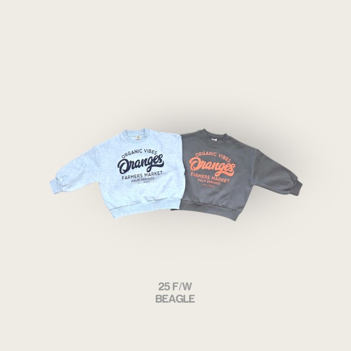 Beagle - Korean Children Fashion - #prettylittlegirls - Orange Print Sweatshirt