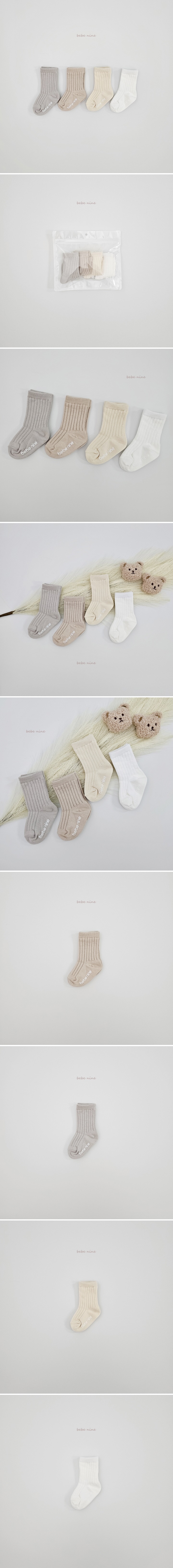 Bebe Nine - Korean Baby Fashion - #babywear - Buttery Knee Socks Set - 2