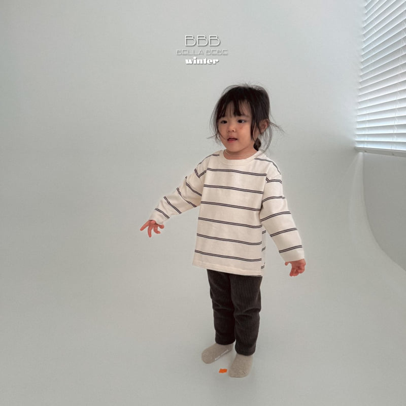 Bella Bambina - Korean Baby Fashion - #babyboutique - Bebe Double Line Boxy Tee - 10