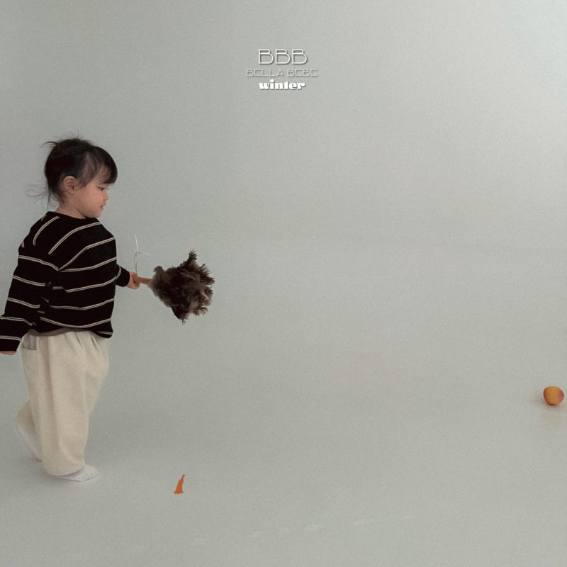 Bella Bambina - Korean Baby Fashion - #babyboutique - Bebe Double Line Boxy Tee - 11