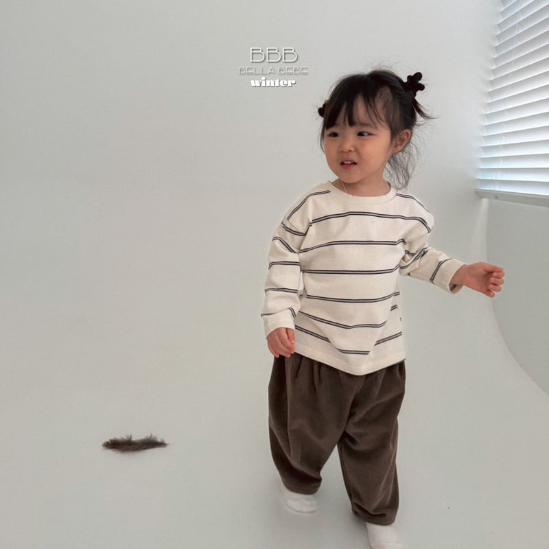 Bella Bambina - Korean Baby Fashion - #babyboutiqueclothing - Bebe Double Line Boxy Tee - 12